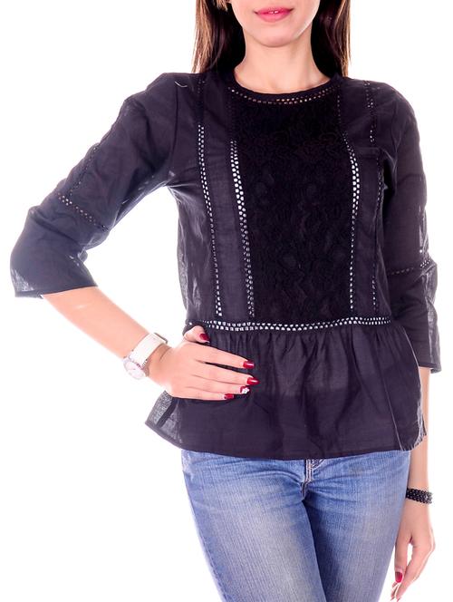 black cotton top - 9668611 - Standard Image - 1