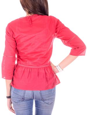 lace insert gathered top - 9668614 - Standard Image - 3