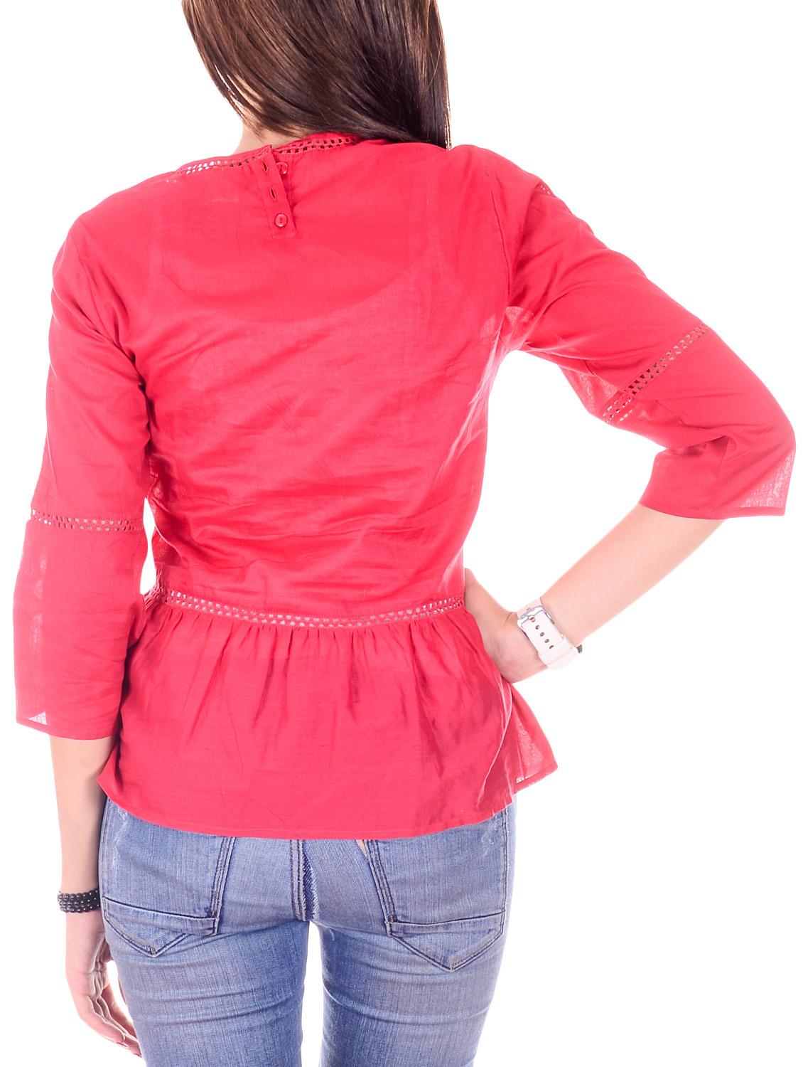 lace insert gathered top - 9668614 - Zoom Image - 3