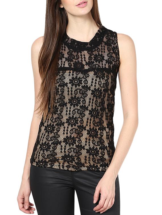 black lacy top - 9673001 - Zoom Image - 1