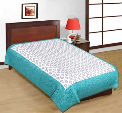 cotton sanganari printed single bedsheets. - 9678449 - Standard Image - 1