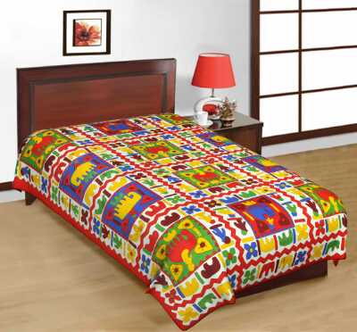 cotton sanganari printed single bedsheets. - 9678489 - Standard Image - 1