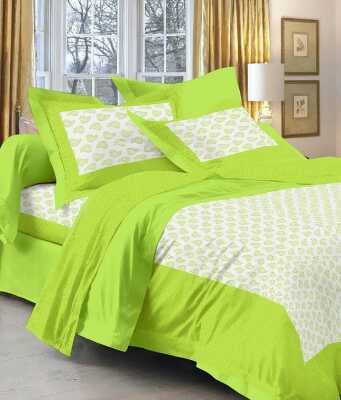 cotton jaipuri king size double bedsheet with 2 pillow cover - 9679333 - Standard Image - 1