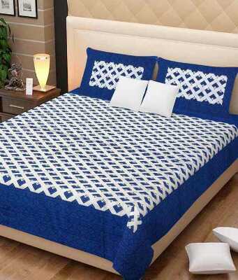 cotton jaipuri king size double bedsheet with 2 pillow cover - 9679336 - Standard Image - 1