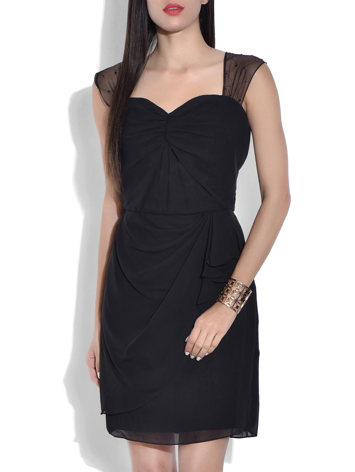 sweetheart neck gathered detail sheath dress - 9684731 - Zoom Image - 1