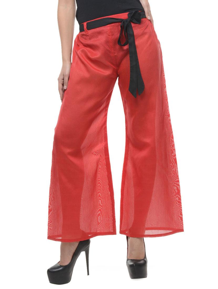 red silk palazzo - 9685500 - Zoom Image - 1