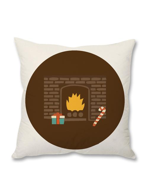 white printed cushion cover - 9689354 - Standard Image - 1
