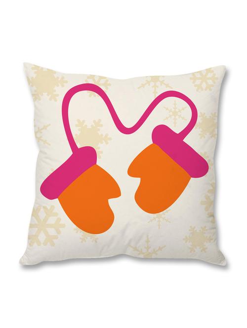 white printed cushion cover - 9689362 - Standard Image - 1