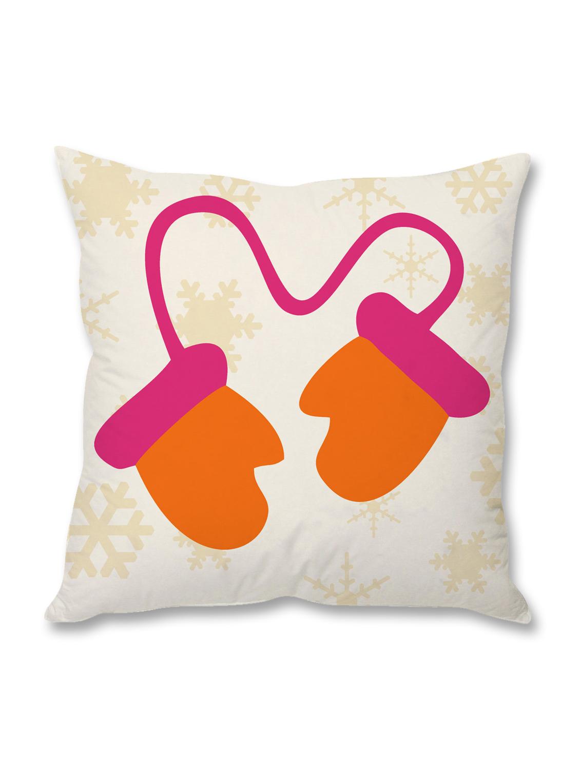 white printed cushion cover - 9689362 - Zoom Image - 1