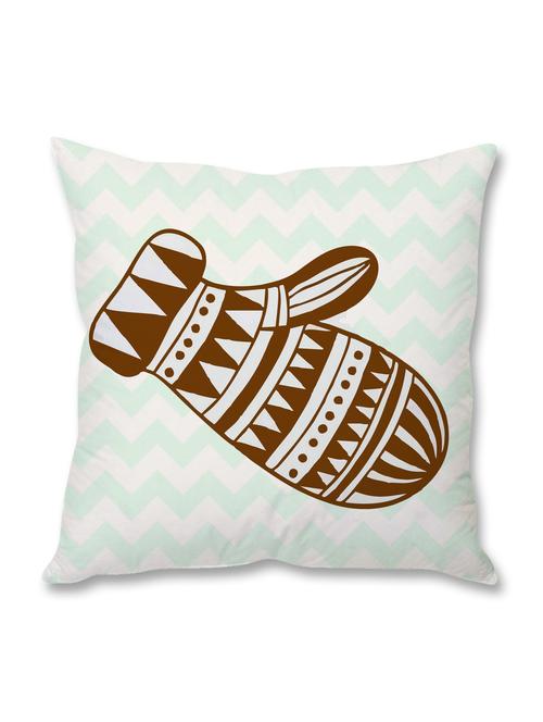 white printed cushion cover - 9689369 - Standard Image - 1