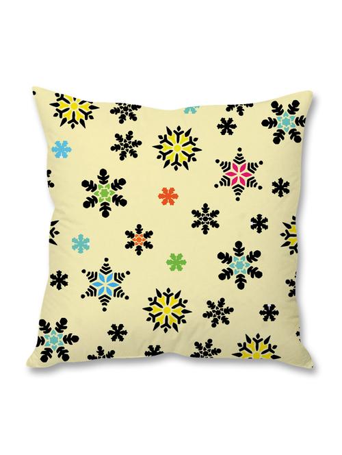 beige printed cushion cover - 9689391 - Standard Image - 1