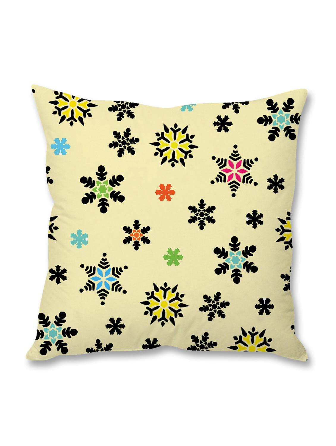 beige printed cushion cover - 9689391 - Zoom Image - 1
