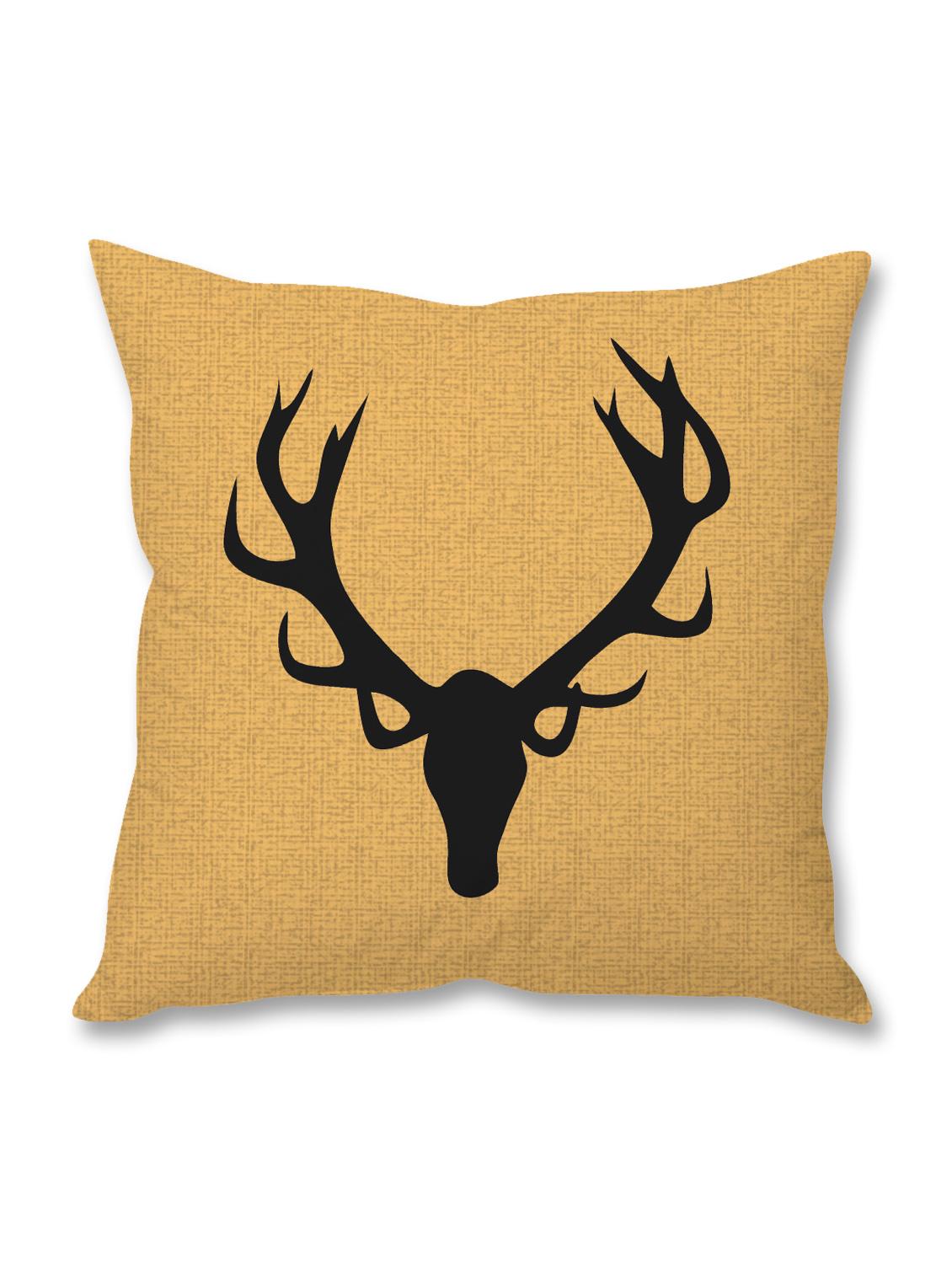 beige printed cushion cover - 9689432 - Zoom Image - 1