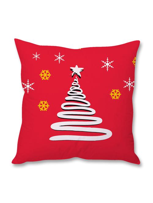 red printed cushion cover - 9689447 - Standard Image - 1