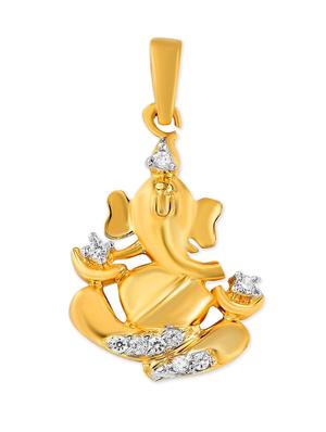 24k gold plated ganesha pendant (set of 2) - 9694674 - Standard Image - 3