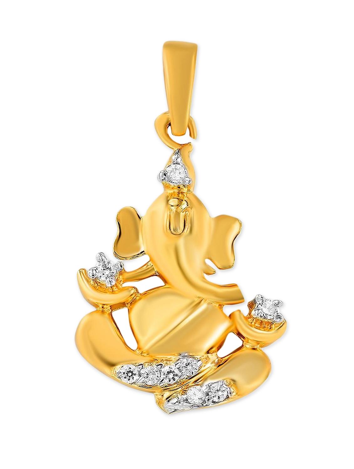 24k gold plated ganesha pendant (set of 2) - 9694674 - Zoom Image - 3
