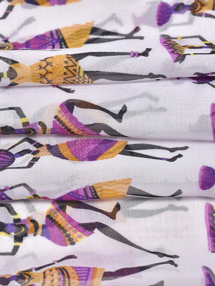 white women printed stole - 9695446 - Zoom Image - 2