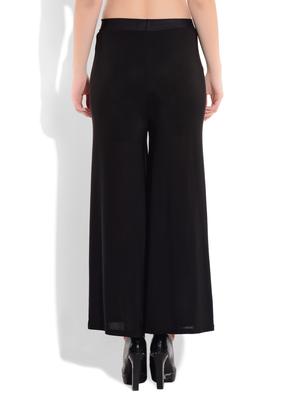 black laycra easy fit plazo - 9699107 - Standard Image - 3