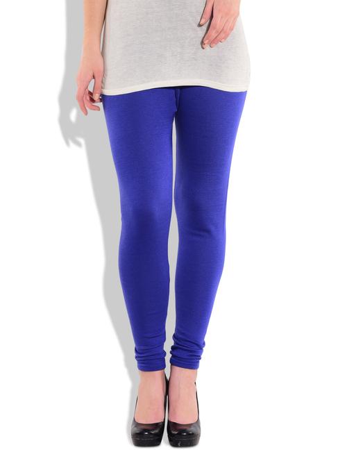royal blue body fit full length cotton laycra leggings - 9699108 - Standard Image - 1
