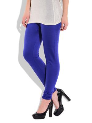 royal blue body fit full length cotton laycra leggings - 9699108 - Standard Image - 2