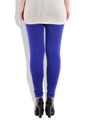 royal blue body fit full length cotton laycra leggings - 9699108 - Standard Image - 3