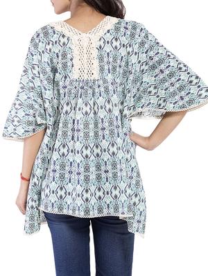 lace detail v-neck kaftan - 9703882 - Standard Image - 3