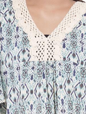 lace detail v-neck kaftan - 9703882 - Standard Image - 4