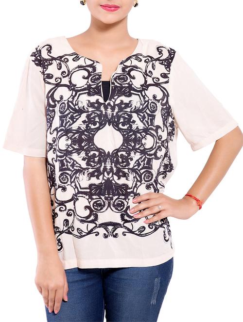 notch neck high low top - 9703884 - Standard Image - 1