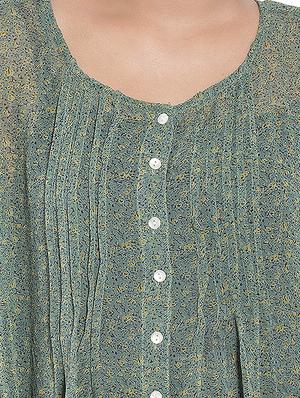 pin tucks button-up top - 9703889 - Standard Image - 4