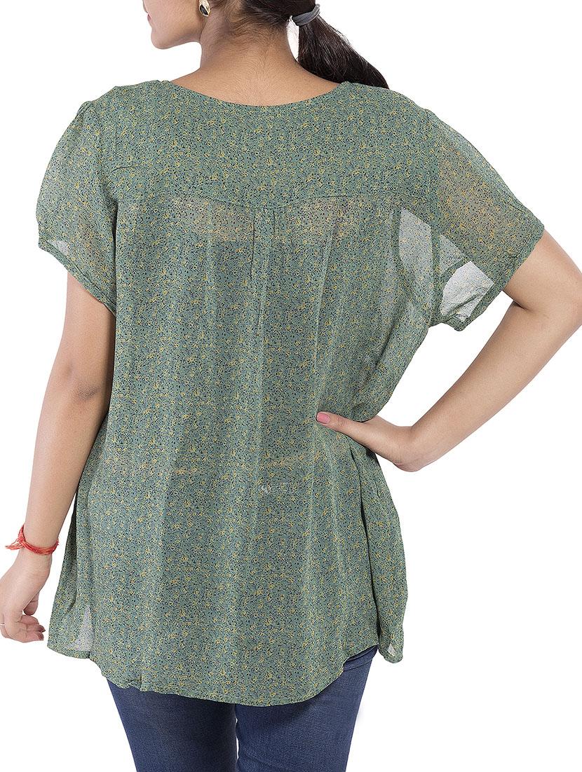 pin tucks button-up top - 9703889 - Zoom Image - 3