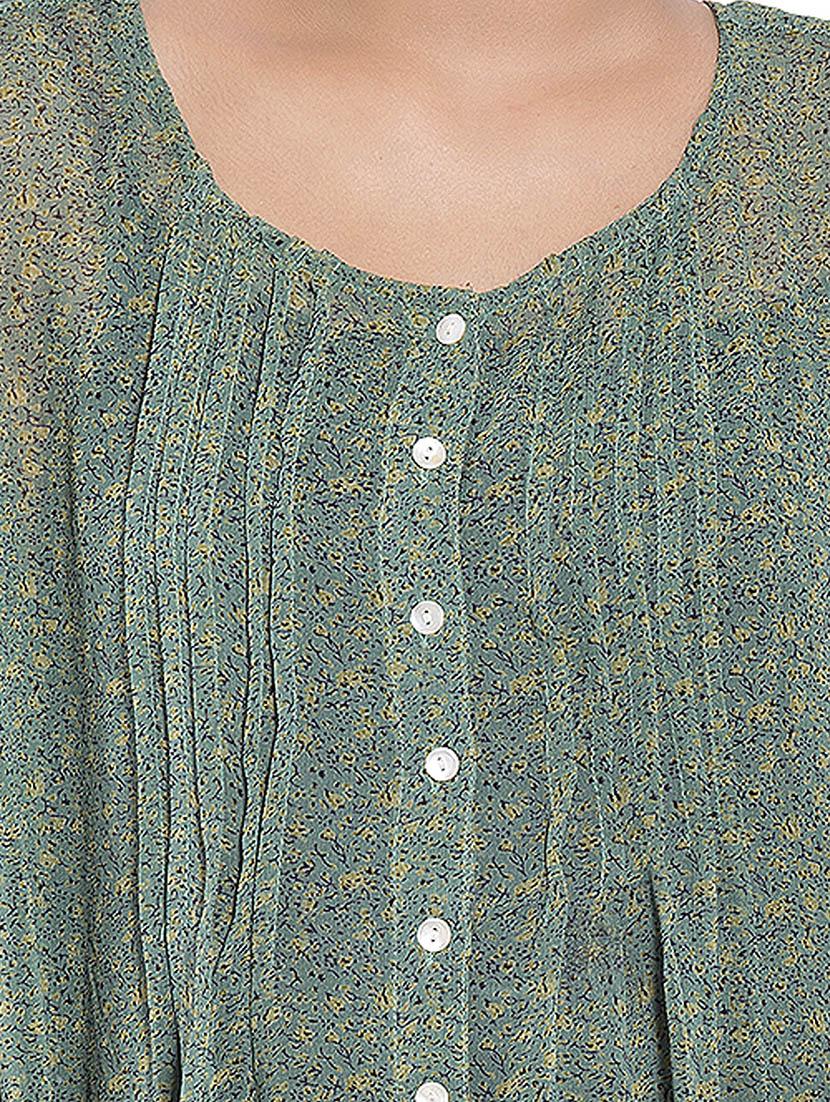 pin tucks button-up top - 9703889 - Zoom Image - 4