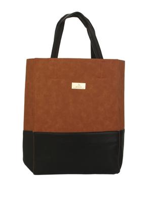 brown and black faux leather handbag - 9704365 - Standard Image - 2