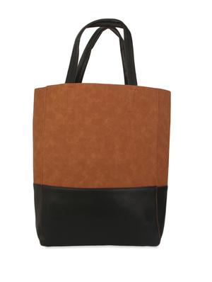 brown and black faux leather handbag - 9704365 - Standard Image - 3