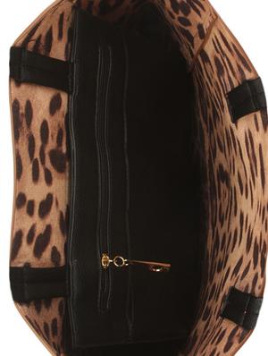 brown and black faux leather handbag - 9704365 - Standard Image - 4