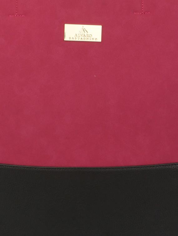 maroon faux leather tote with pouch - 9704367 - Zoom Image - 5
