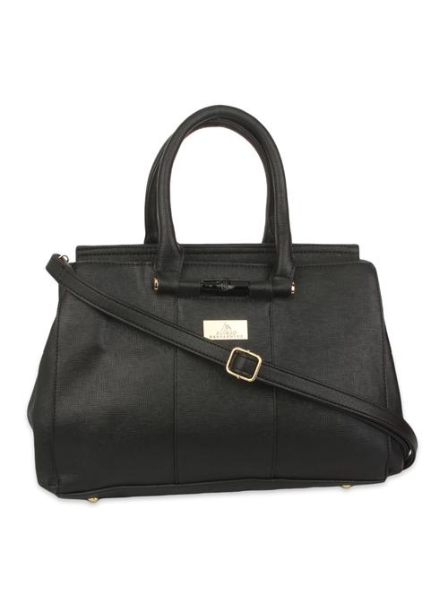 black textured faux leather handbag - 9704380 - Standard Image - 1