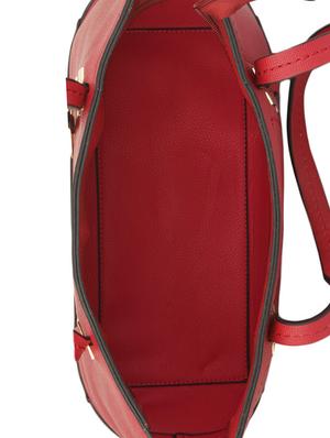 maroon faux leather handbag with pouch - 9704393 - Standard Image - 4