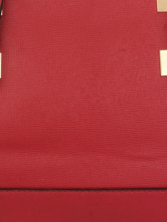 maroon faux leather handbag with pouch - 9704393 - Zoom Image - 3