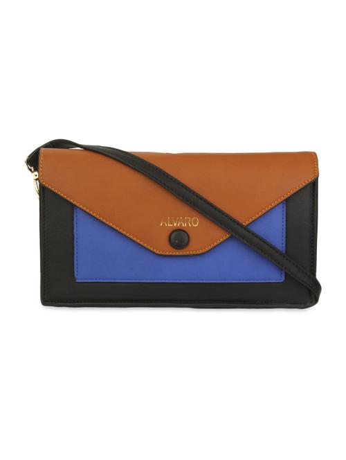 black color block regular sling bag - 9704398 - Very Small Image - 1