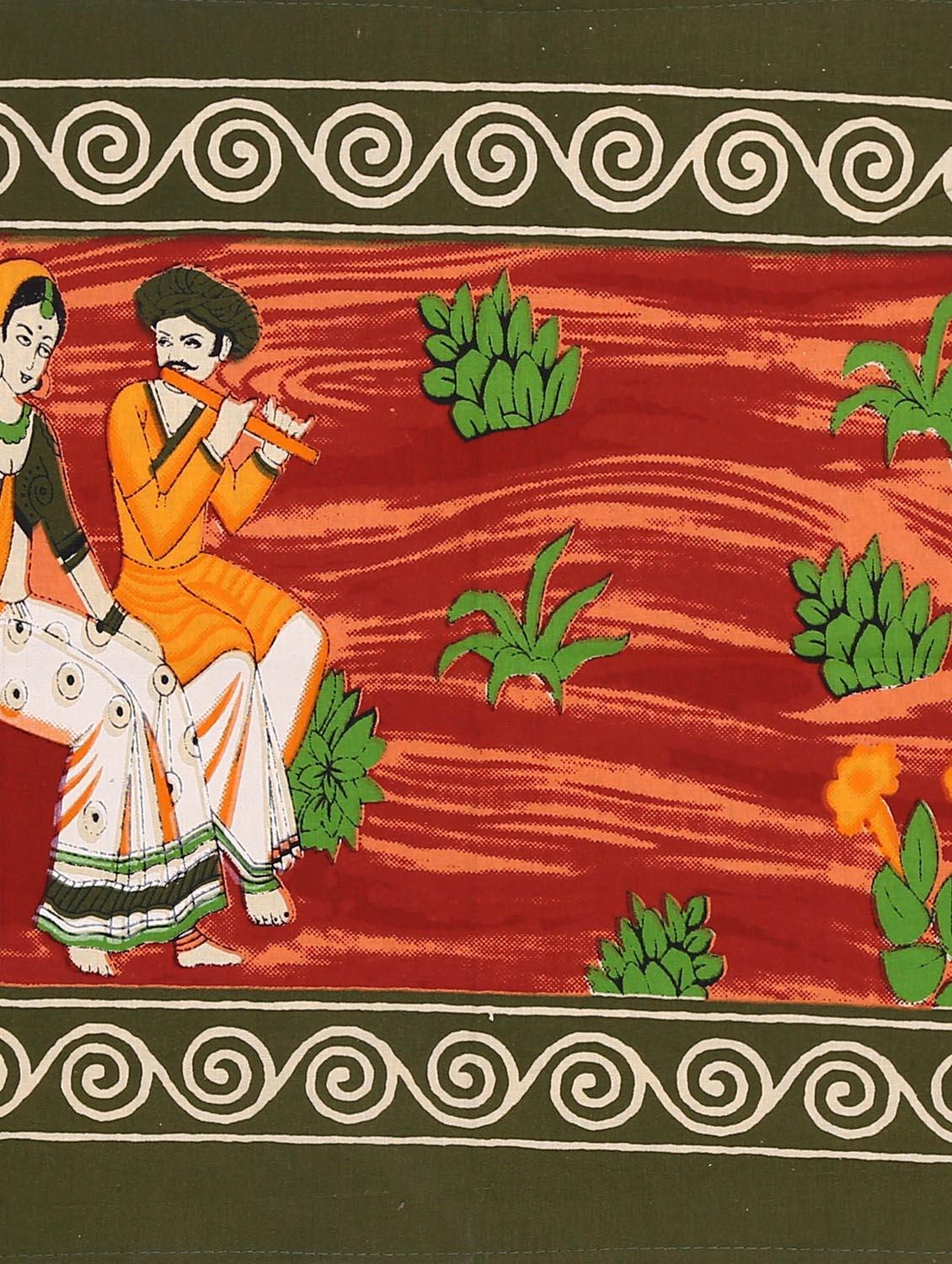 pure cotton jaipuri double bed sheet with 2 pillow cover - 9706276 - Zoom Image - 3