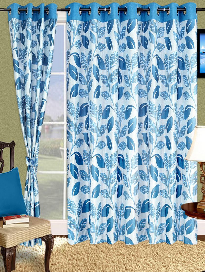 blue and white printed polyester curtain - 971610 - Zoom Image - 1