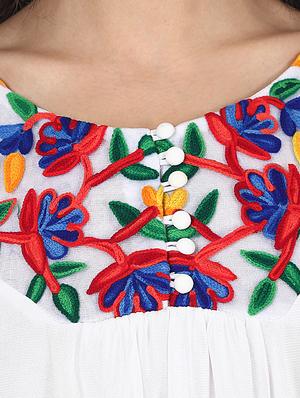 embroidered yoke gathering detail top - 9718018 - Standard Image - 4