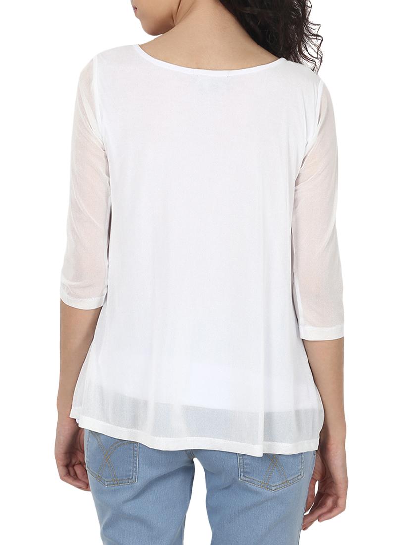 embroidered yoke gathering detail top - 9718018 - Zoom Image - 3