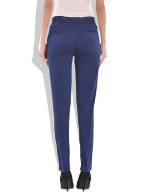 solid royal blue pleated trousers - 9718028 - Standard Image - 3