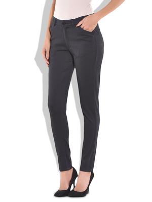 black slim fit formal trousers - 9718035 - Standard Image - 2