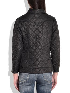 solid black quilted jacket - 9718050 - Standard Image - 3
