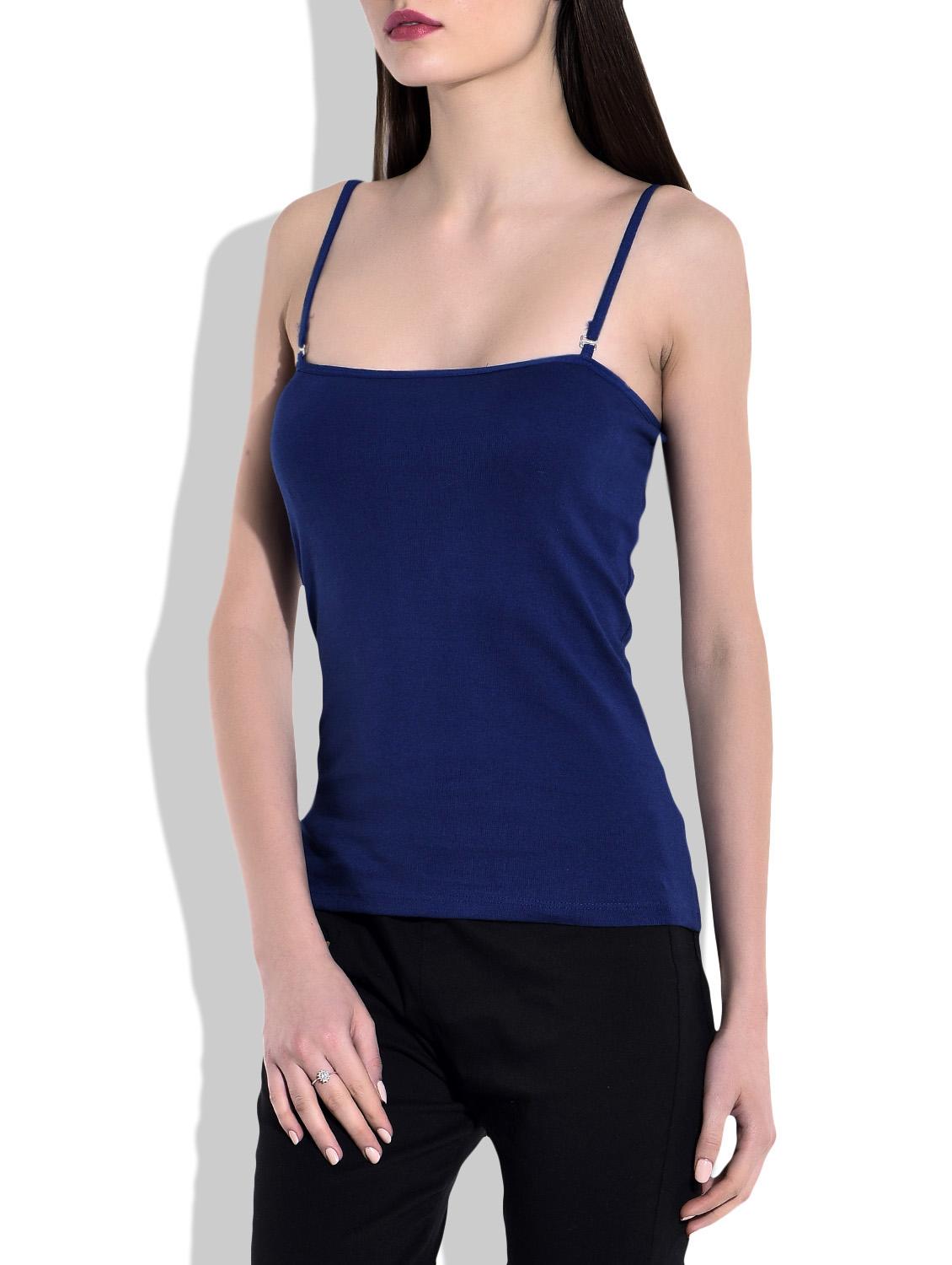 detachable strap solid camisole - 9721820 - Zoom Image - 2