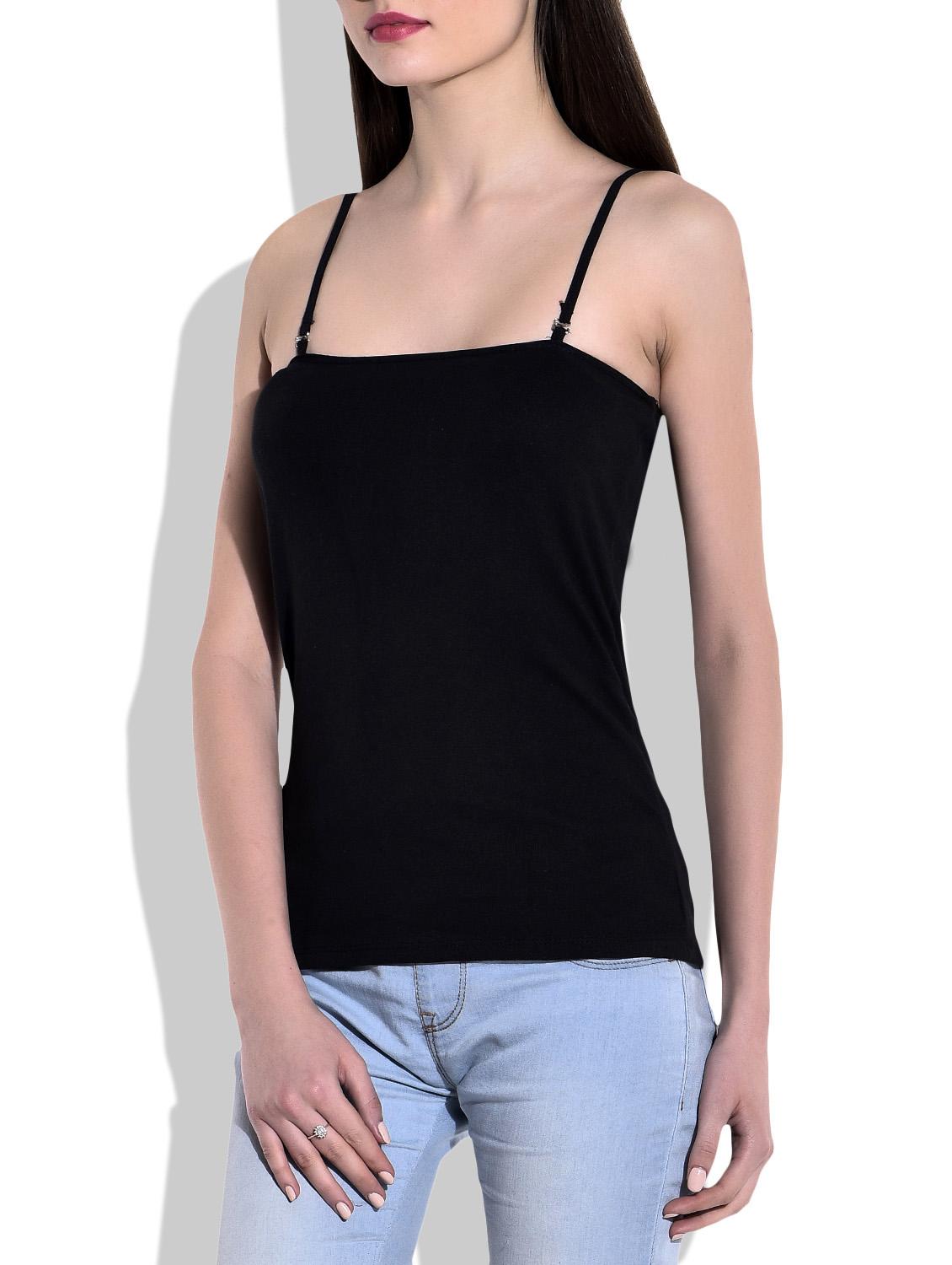 detachable strap solid camisole - 9721821 - Zoom Image - 2