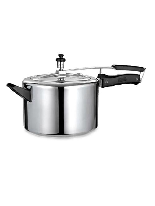 Homeking Silver Aluminum Induction Base Pressure Cooker, 7 litres - 9721862 - Very Small Image - 1