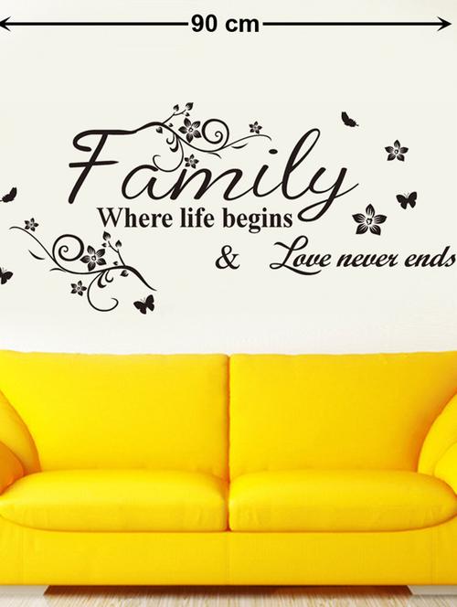 Wall Decals Wall Quote Family Where Life Begins - 9725187 - Standard Image - 1